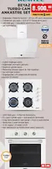 KUMTEL BEYAZ TURBO CAM ANKASTRE SET